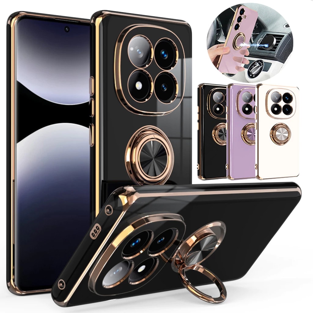 Imagem do Xiaomi Redmi Note 15 Pro 5g Note 15 4g Redmi Note 14 Pro 4g 5g Plus Silicone Macio Caso Capa Suporte Anel Capinha