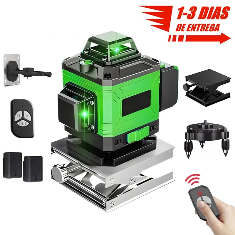 Imagem do Laser Ajustavel De 8 12 16 Linhas Nivel 360 De Linha Cruzada Verde Autonivelante