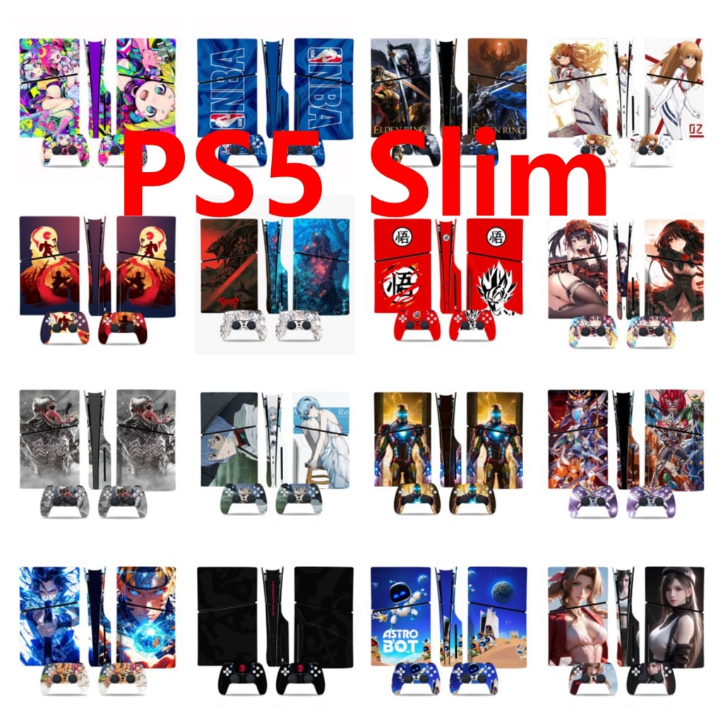 Imagem do Adesivo De Pele De 40 Cores Compativel Com Sony Playstation 5 Slim Disc E Edicao Digital Decalque De Vinil Conjunto Comp
