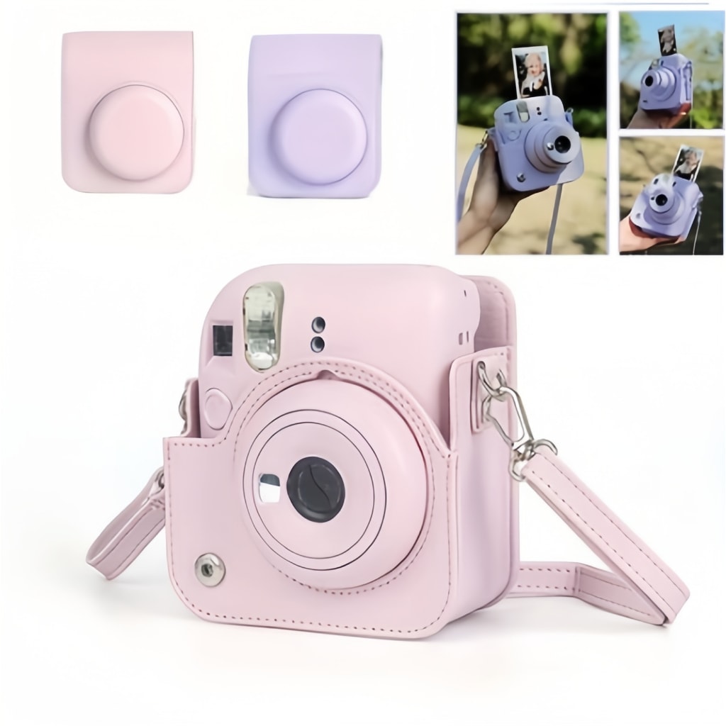 Imagem do Bolsa Couro De Ombro Para Camera Fujifilm Instax Mini 12