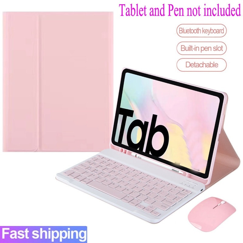 Imagem do Capa Teclado Para Samsung Galaxy Tab S6 Lite A11 A8 A9 A9 A11 S9 Fe S10 Fe S10 Lite S9 Fe Sem Fio Bluetooth De Mouse