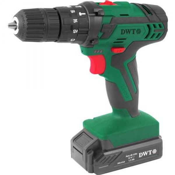 Imagem do Parafusadeira Furadeira Impacto 12v Bateria Maleta Dwt Pfd 012i