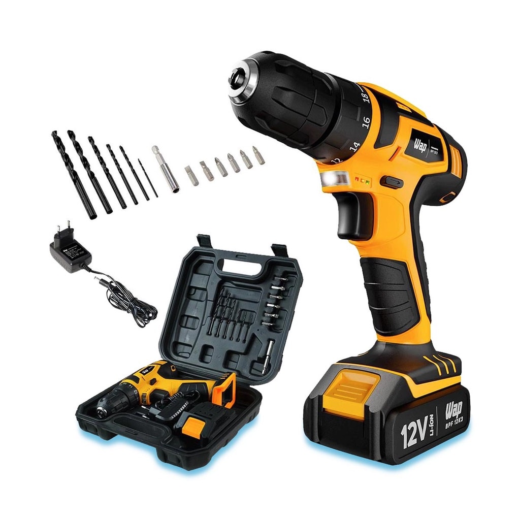Imagem do Parafusadeira E Furadeira Wap Bpf 12k3 12v A Bateria Li Ion