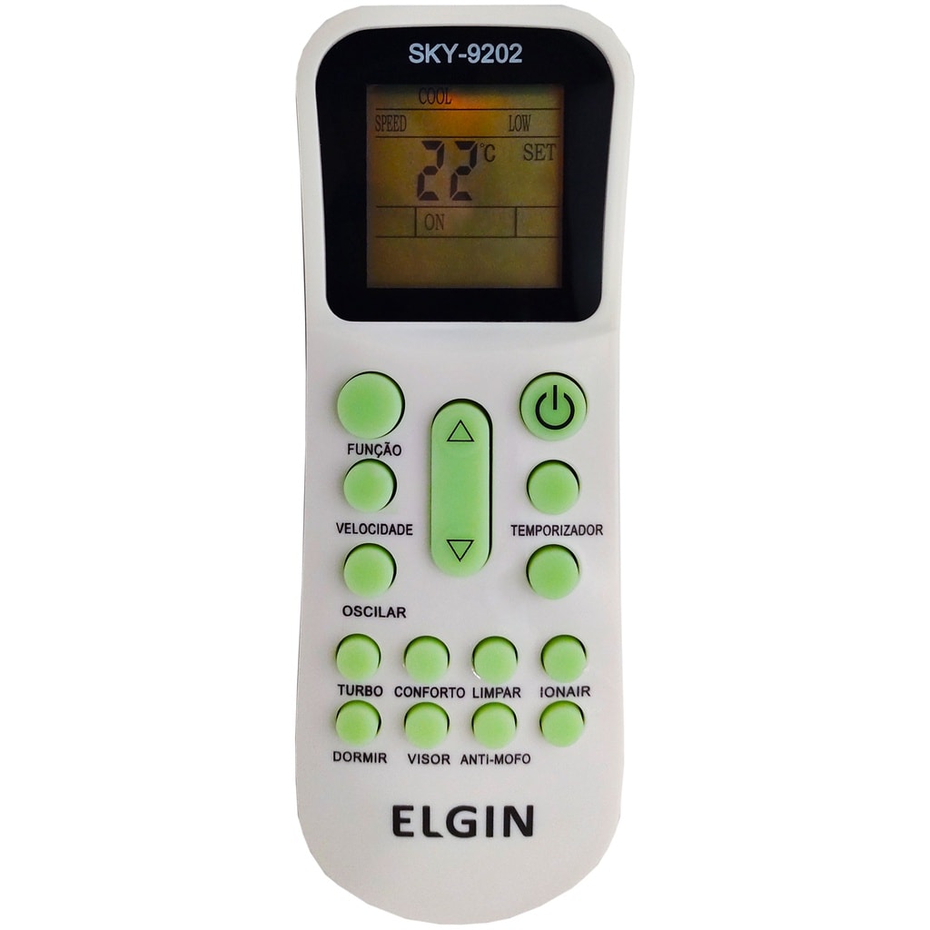Imagem do Controle Remoto Para Ar Condicionado Elgin Inverter Eco Power