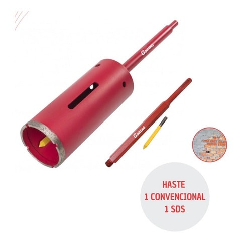 Imagem do Kit Serra Copo Diamantada 65x150mm Haste Sds 150mm Cortag