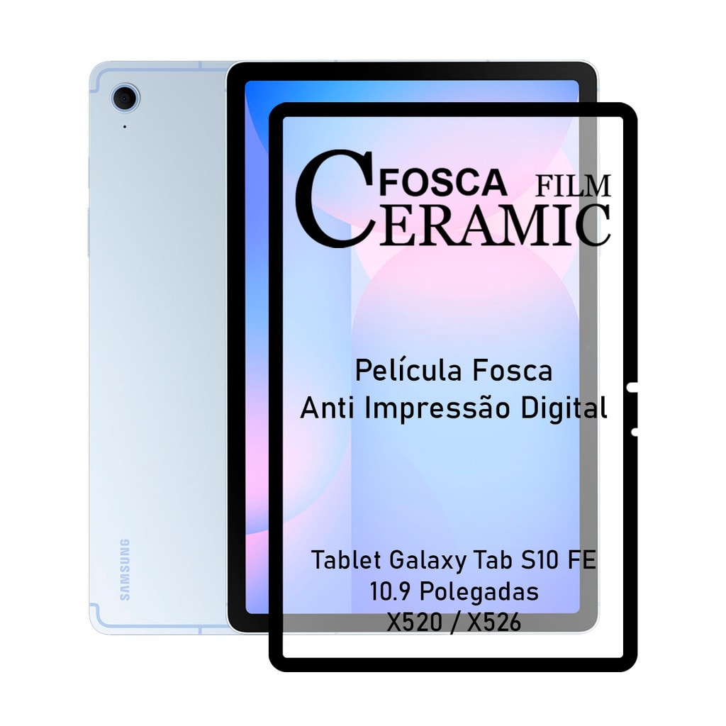 Imagem do Pelicula De Ceramica Fosca Para Tablet Samsung Galaxy Tab S10 Fe 10 9 Pol X520 X526