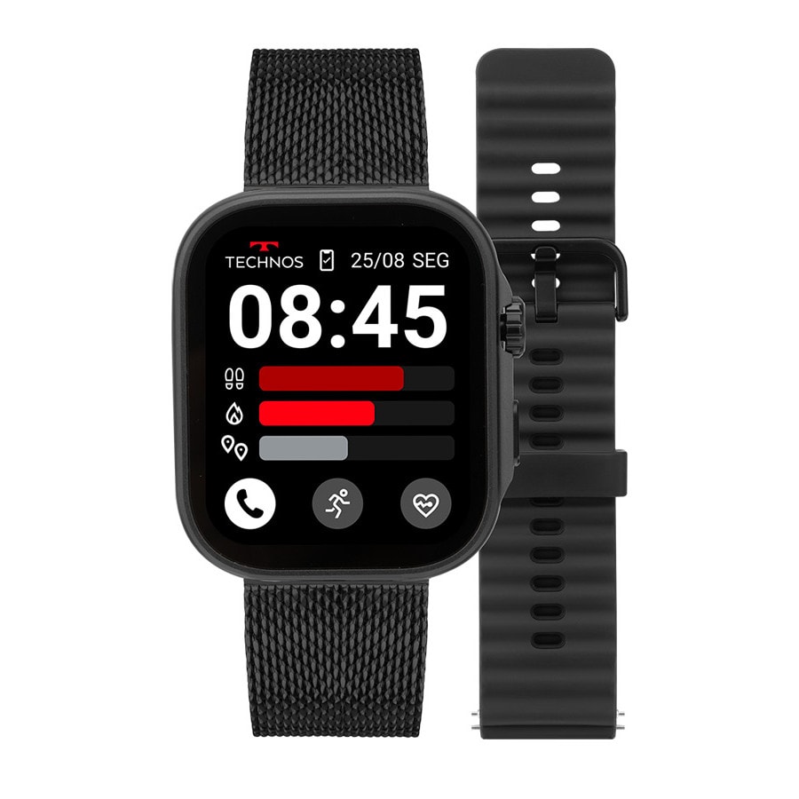 Imagem do Smartwatch Technos Connect Max Call Lancamento 2025 Preto Tmaxcaa 9p