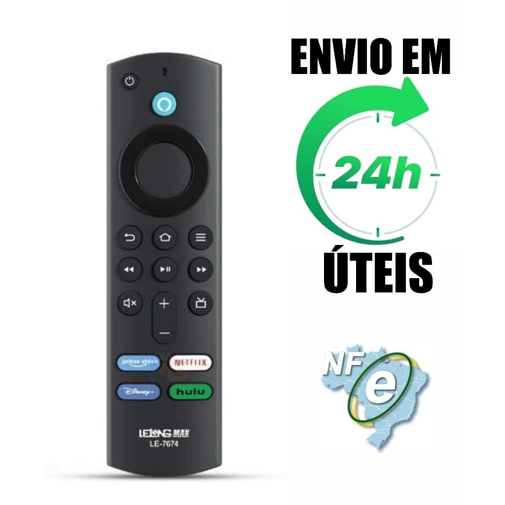 Imagem do Controle Remoto Com Voz Compativel Com Amazon Fire Tv Lite Fire Stick 4k
