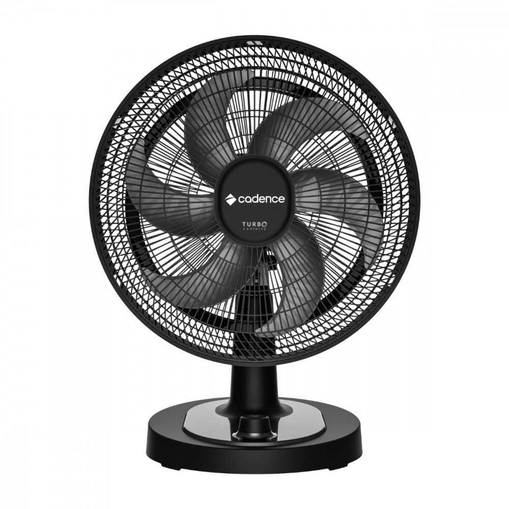 Imagem do Ventilador De Mesa Ou Parede 127v Turbo Conforto Preto Cinza Cadence