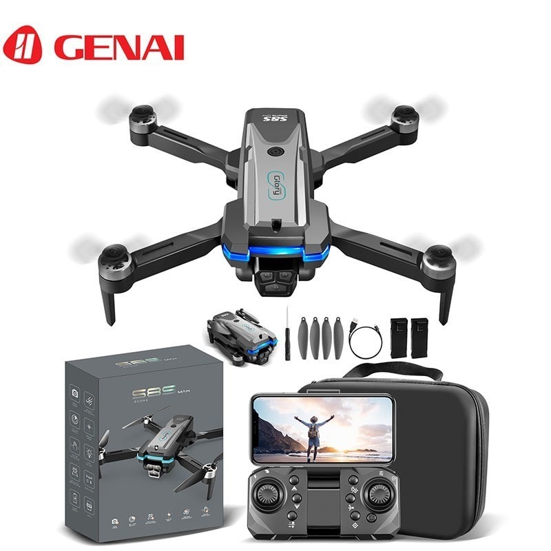 Imagem do Genai Drone S8s Pro Max Motor Brushles Camera Hd 4k 2 Bateria Full
