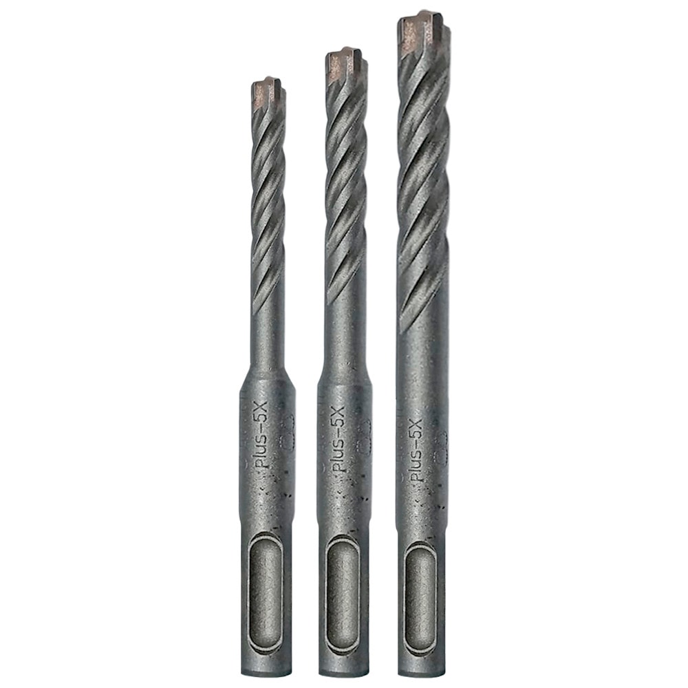 Imagem do Kit Broca De Widea Sds Plus 4 Pontas Tamanhos 6 8 10 Mm Bosch