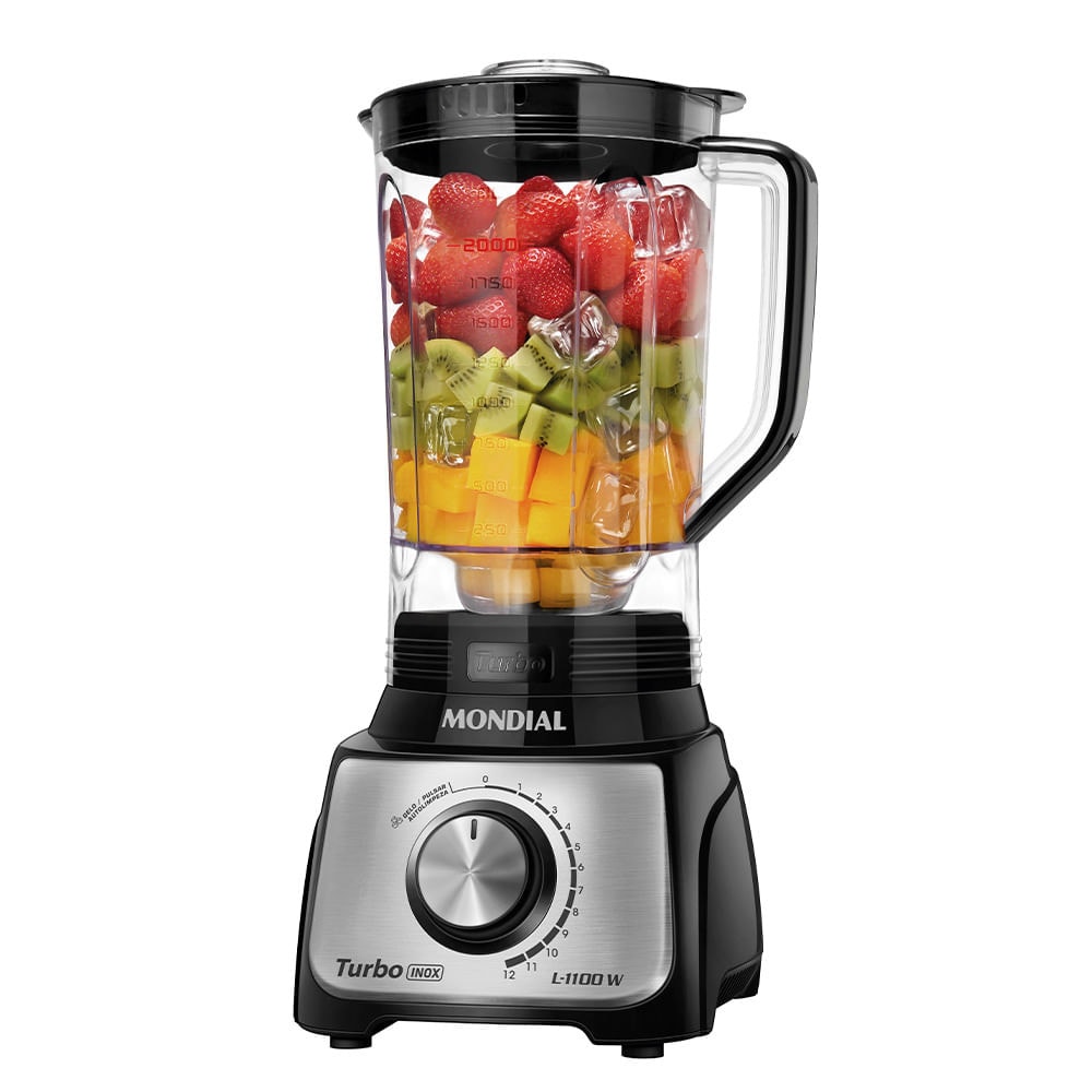 Imagem do Liquidificador Turbo Mondial Preto E Inox 1100w L 1100 Bi