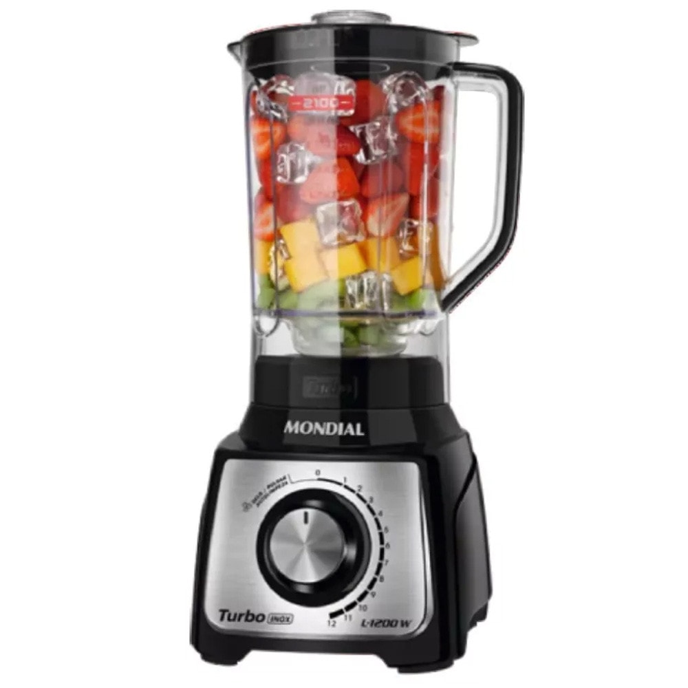 Imagem do Liquidificador Mondial Turbo 1200w 3l Inox L 1200 Preto