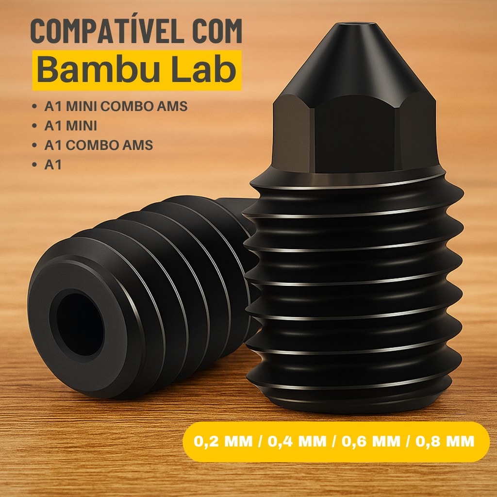 Imagem do Bico Nozzle Hotend Aco Para Impressora 3d Bambu Lab A1 Mini Combo Ams A1 Mini A1 Combo Ams