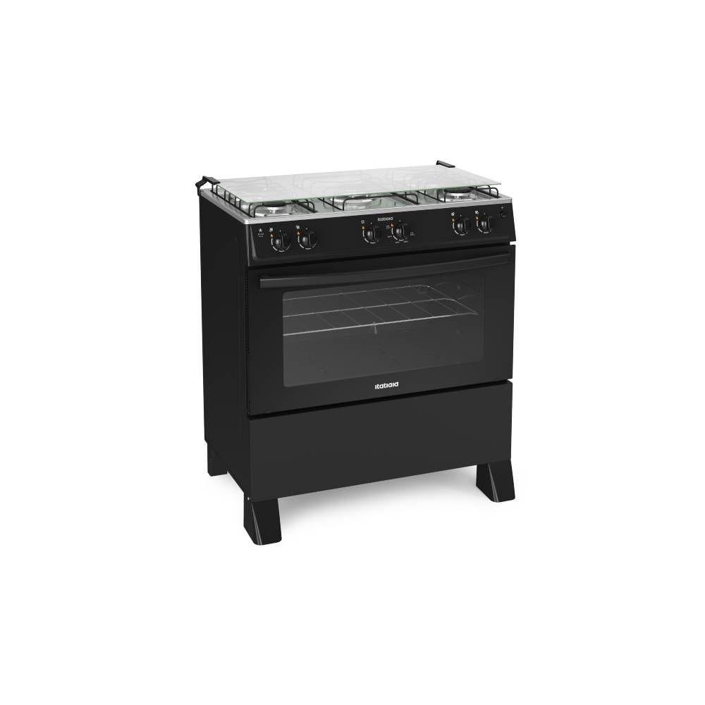 Imagem do Fogao Itatiaia Star New Piso 5 Bocas Preto Bivolt 3700000361