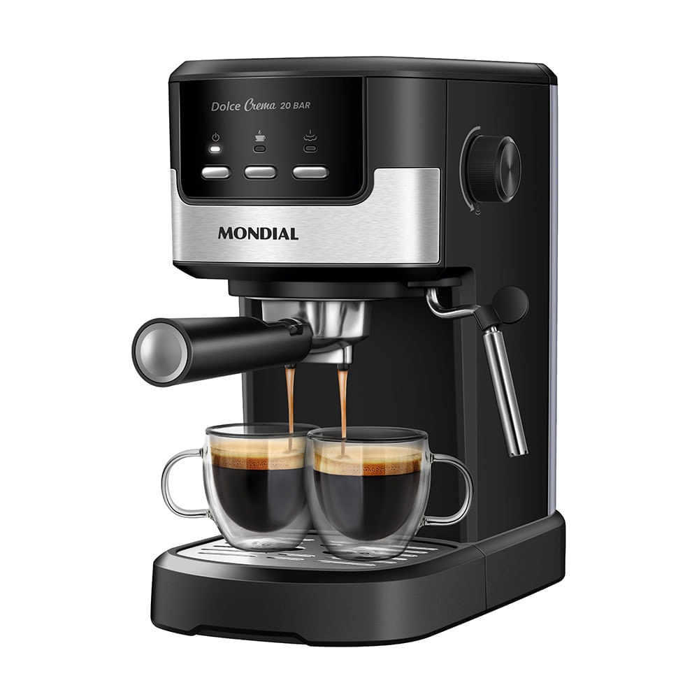 Imagem do Cafeteira Espresso Dolce Crema 20 Bar Mondial Preto E Inox 1200w C 20 Ec