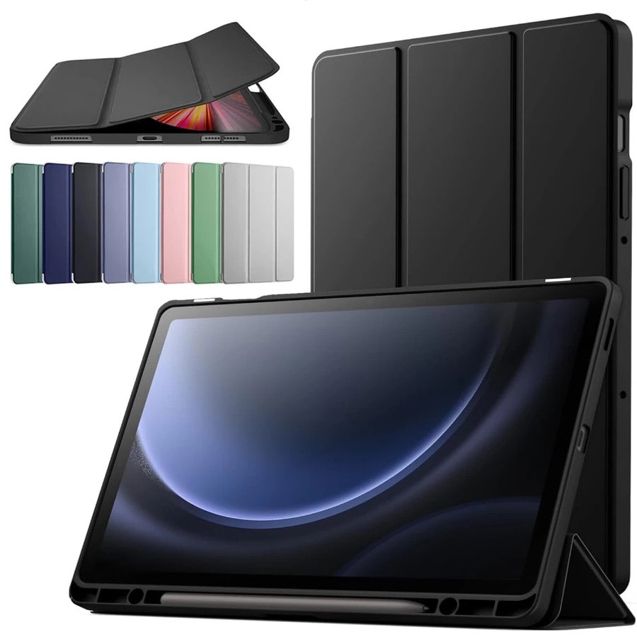 Imagem do Capa Magnetico Inteligente Com Slot De Canetas Compativel Samsung Galaxy Tab S6 Lite 10 4 Polegadas