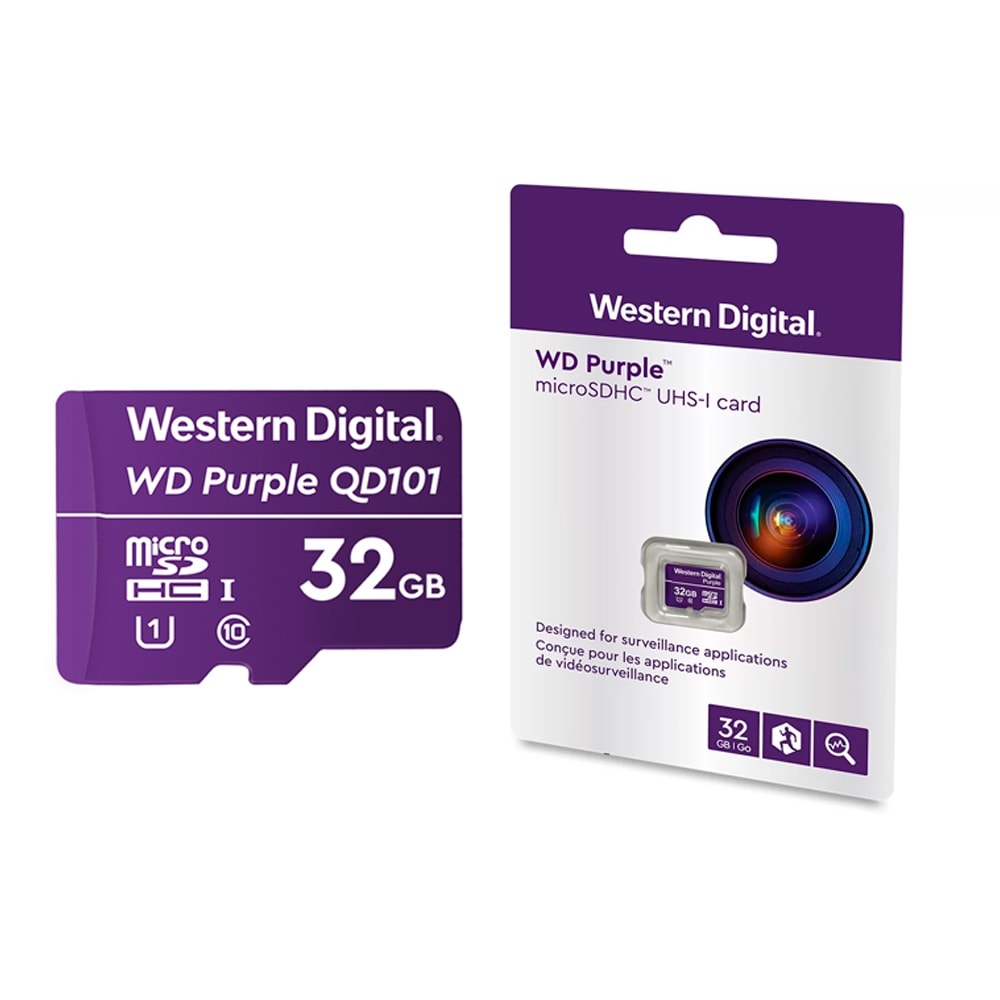 Imagem do Cartao De Memoria Intelbras Micro Sd 32gb 16tbw Western Digital Purple