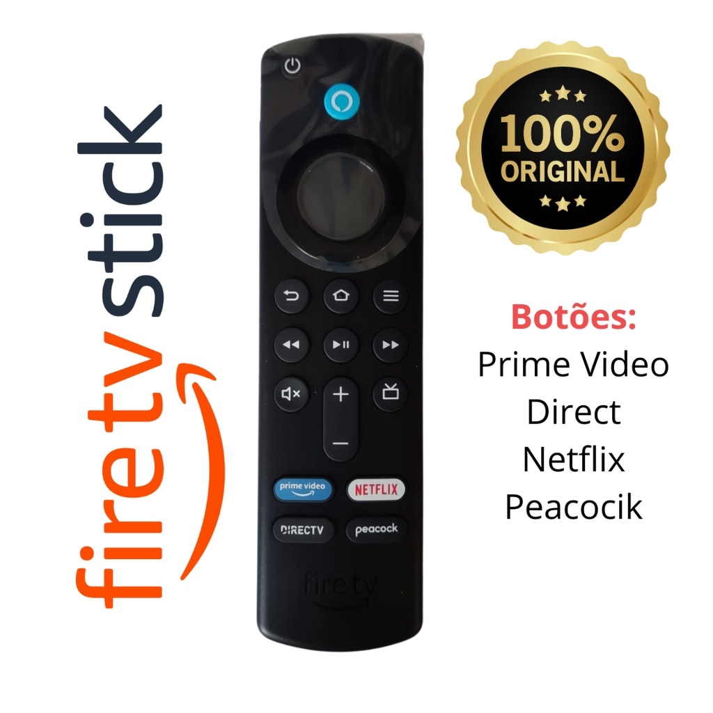 Imagem do Controle Original Com Voz Amazon Fire Tv Lite Fire Stick 4k