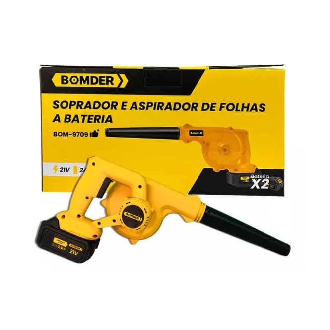 Imagem do Soprador E Aspirador De Folhas Seca Carros A Bateria 21v Bomder Potente Bom 9709