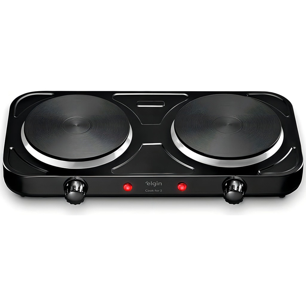 Imagem do Fogao Eletrico Portatil Cooktop Elgin Double Cook 2 Bocas