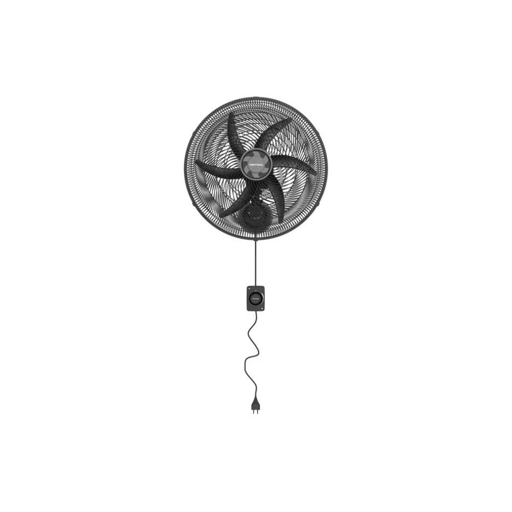 Imagem do Ventilador De Parede Oscilante Monta Facil Ventisol 50cm 6 Pas Preto 110v