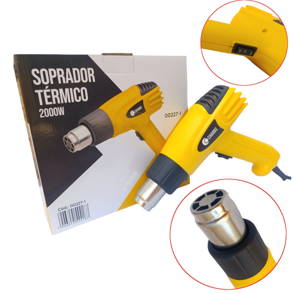 Imagem do Soprador Termico 2000w Pistola De Ar Quente Profissional 110v