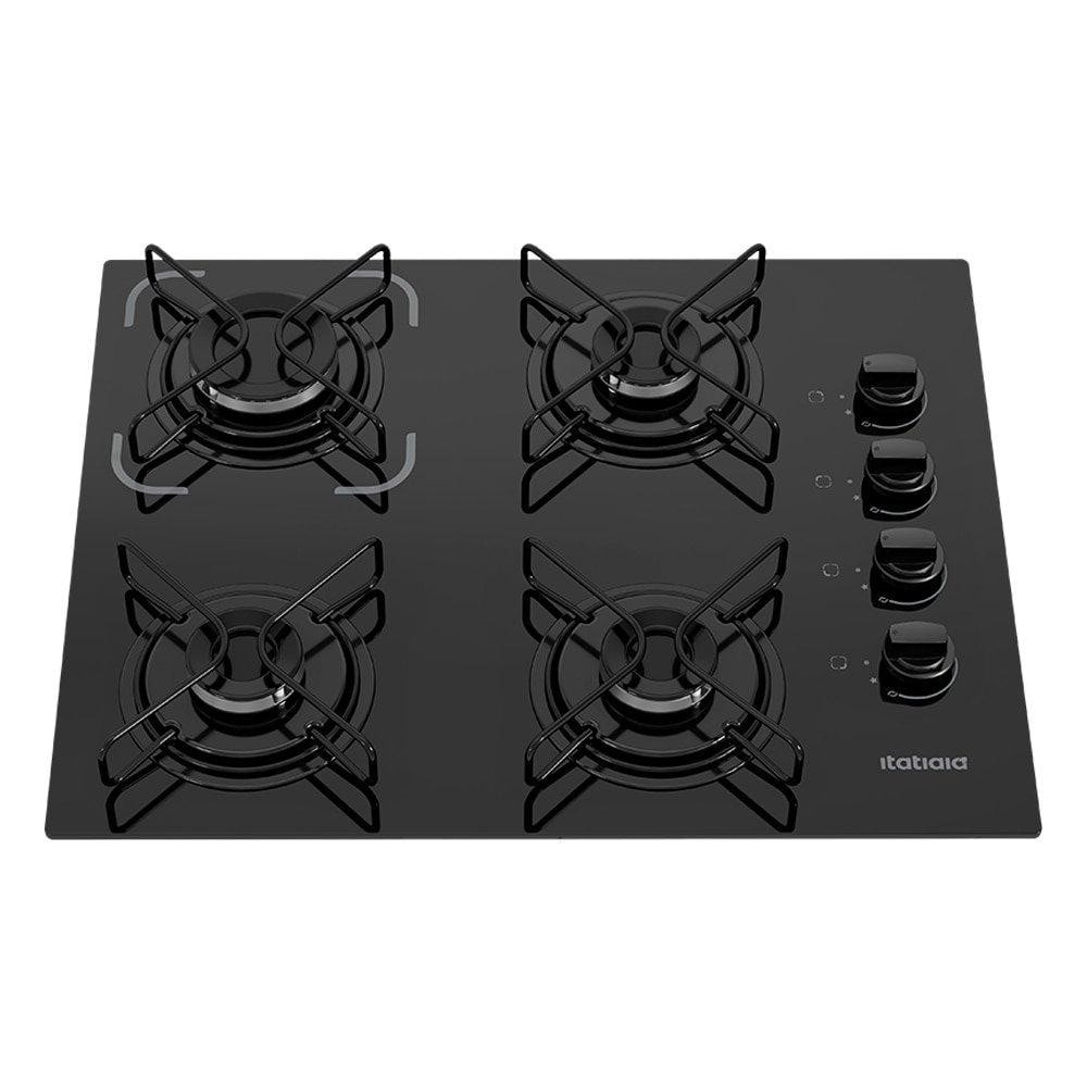 Imagem do Cooktop Automatico 4 Bocas Itatiaia Essencial Tripla Chama Preto Bivolt