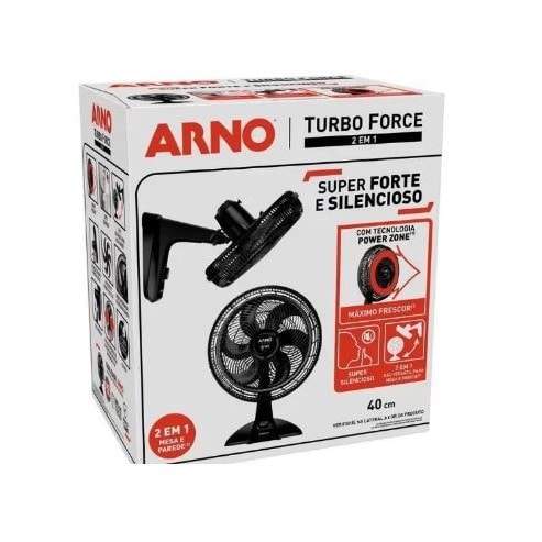 Imagem do Ventilador De Mesa Turbo Force 2 Em 1 40cm Preto Arno 127v