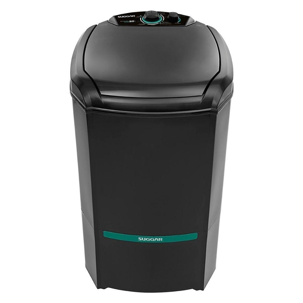 Imagem do Tanquinho Lavadora Semiautomatica Suggar 20kg Lavamax Eco Le20pt Sistema De Drenagem Preta