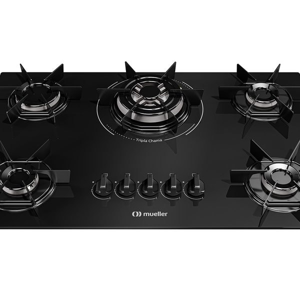 Imagem do Cooktop Mueller 5 Bocas Com Queimador Tripla Chama Mcg5bc Bivolt