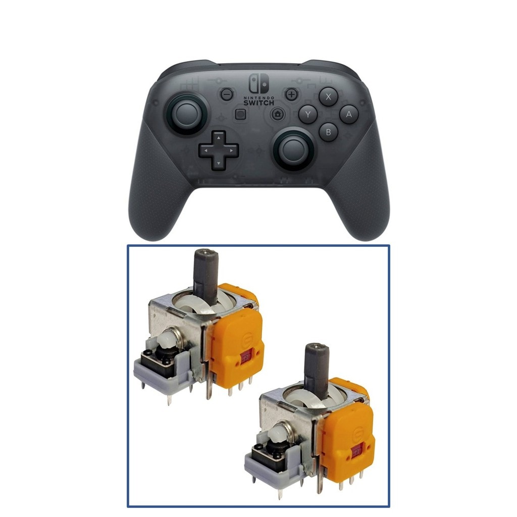 Imagem do Kit 2 Analogicos 3d Magnetico Hall Effect Controle Nintendo Switch Pro