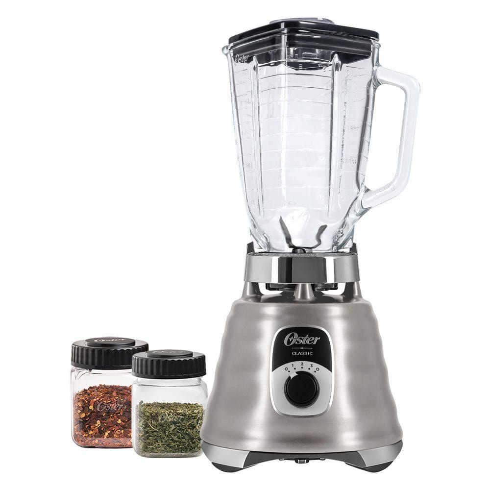 Imagem do Kit Oster New Osterizer Liquidificador E Mini Jarras Aco Escovado 110v