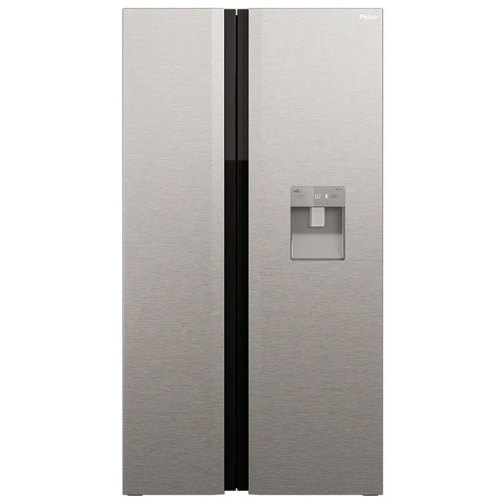 Imagem do Refrigerador Side By Side Philco 486l Inox Eco Inverter Prf504id 110v