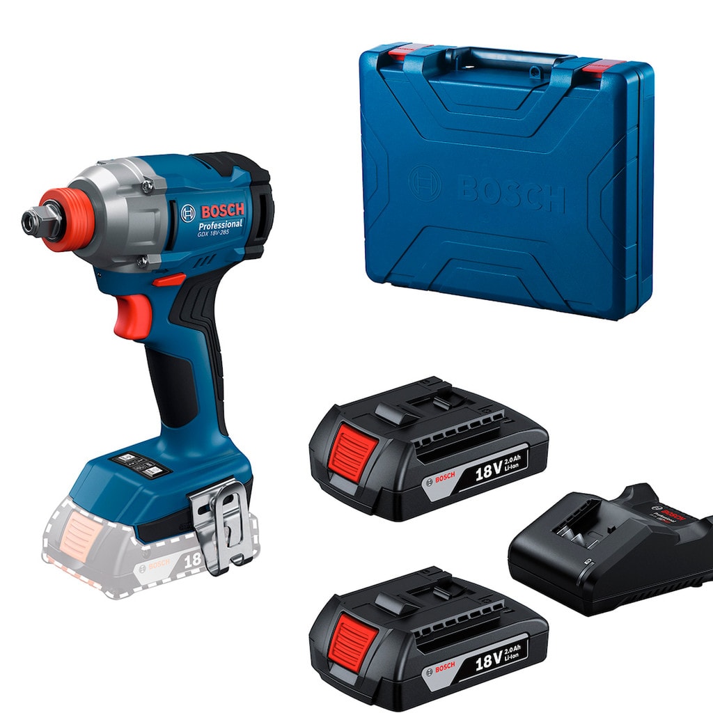 Imagem do Chave De Impacto A Bateria Gdx 18v 285 Li Bateria Carregador Bosch