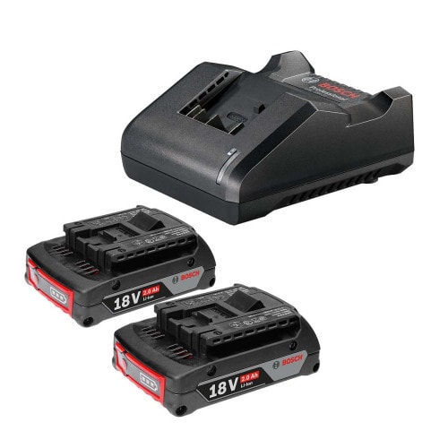 Imagem do Bosch Kit 2 Baterias Gba 18v 2ah Carregador Gal18v 20 Bivolt