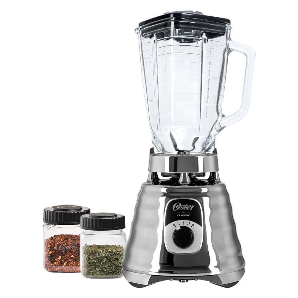 Imagem do Kit Oster New Osterizer Liquidificador E Mini Jarras Prata 220v