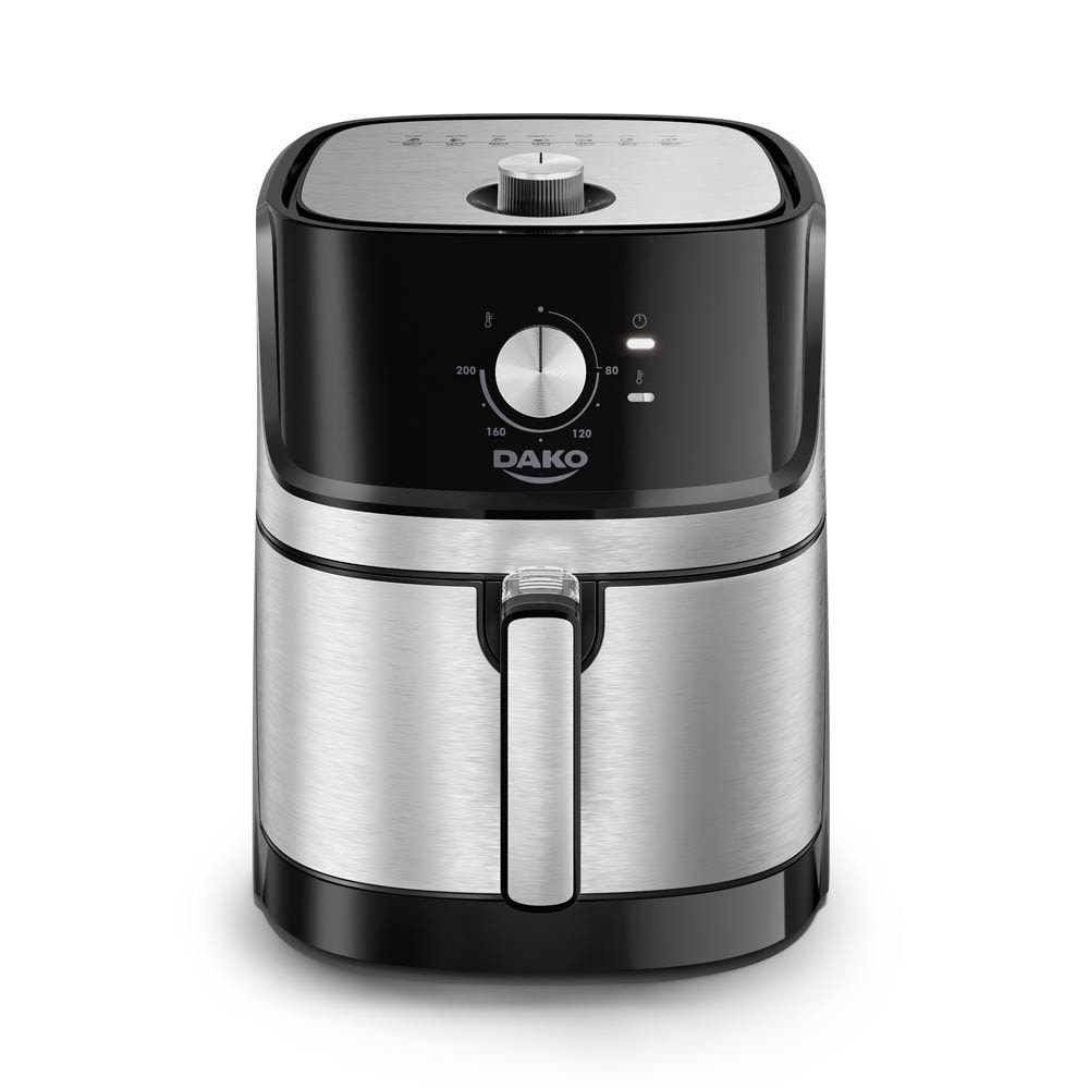 Imagem do Fritadeira Air Fryer Dako Analogica 5l 1700w Preto Com Inox 127v