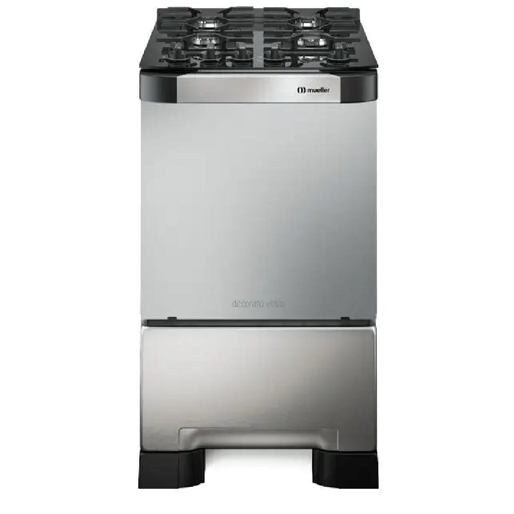 Imagem do Fogao Mueller 4 Bocas Decorato Vetro Inox Bivolt