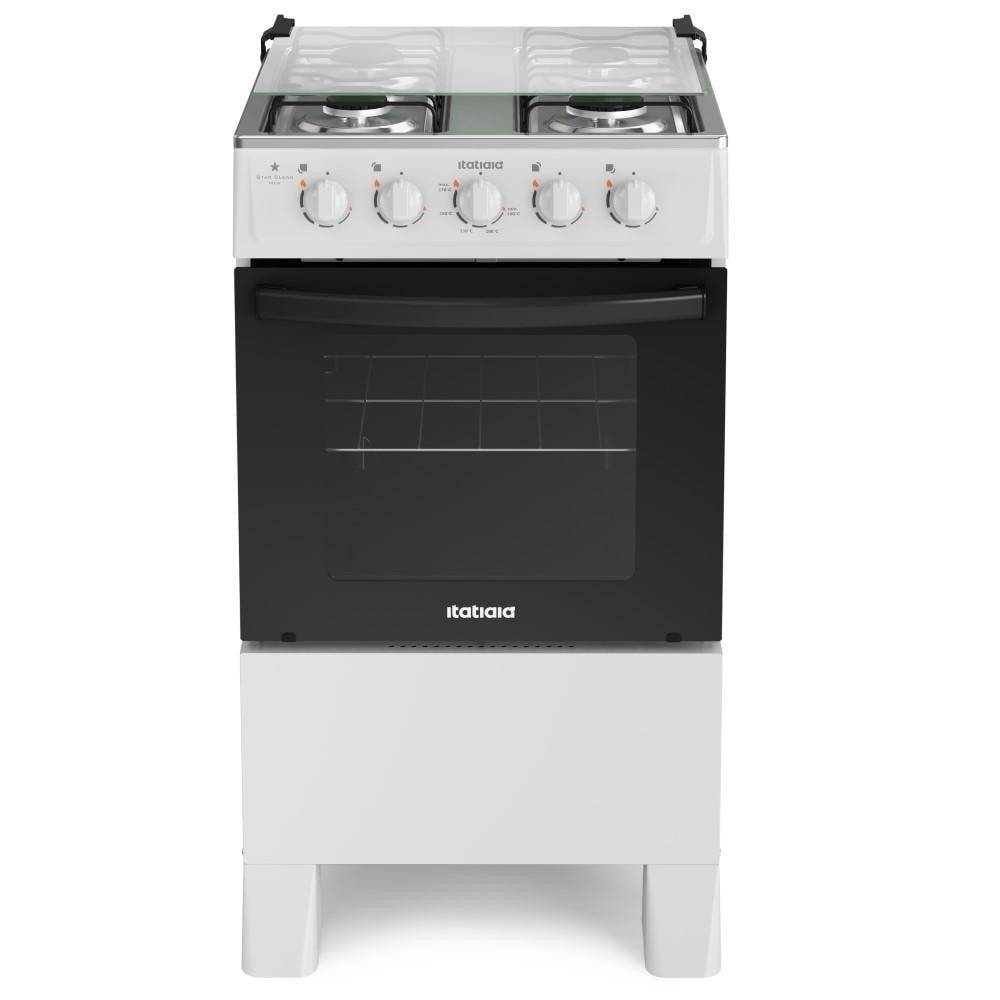 Imagem do Fogao 4 Bocas Itatiaia Star Clean New Com Mesa De Inox Branco