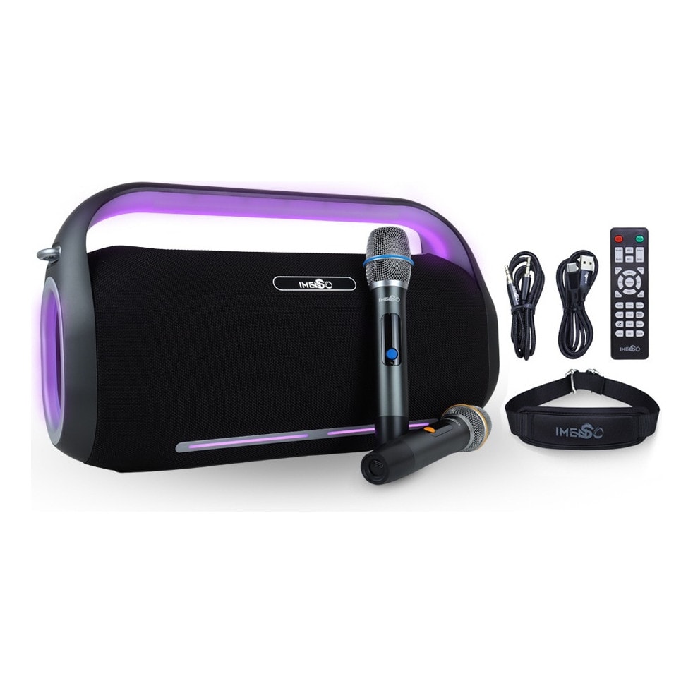 Imagem do Caixa De Som Imenso X41 Pro 2 Microfones Karaoke 300w Rgb
