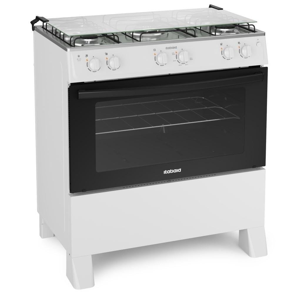 Imagem do Fogao 5 Bocas Itatiaia Star New Com Forno 88l Branco Bivolt