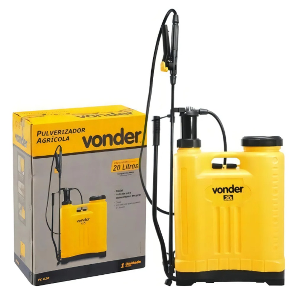 Imagem do Pulverizador Tipo Costal Agricola 20l Pc 020 Vonder Bomba De Veneno Insetos