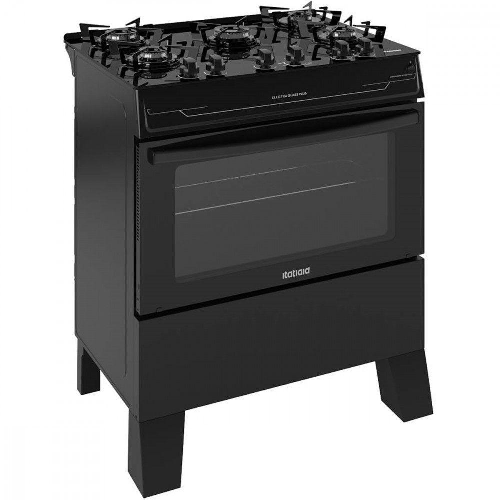 Imagem do Fogao Itatiaia Electra Plus 5 Bocas Acendimento Automatico Preto Fosco Bivolt