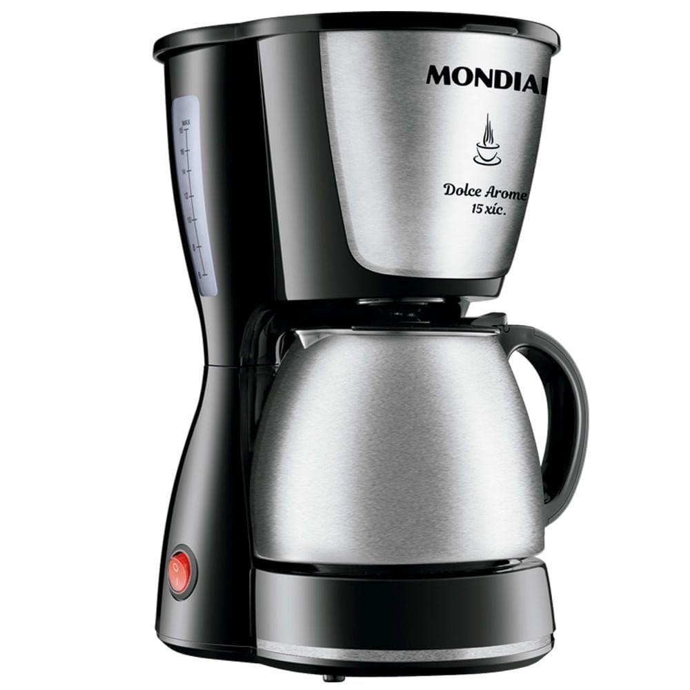Imagem do Cafeteira Eletrica Mondial Dolce Arome C 34ji 15x Cafeteira 220v Preto Inox