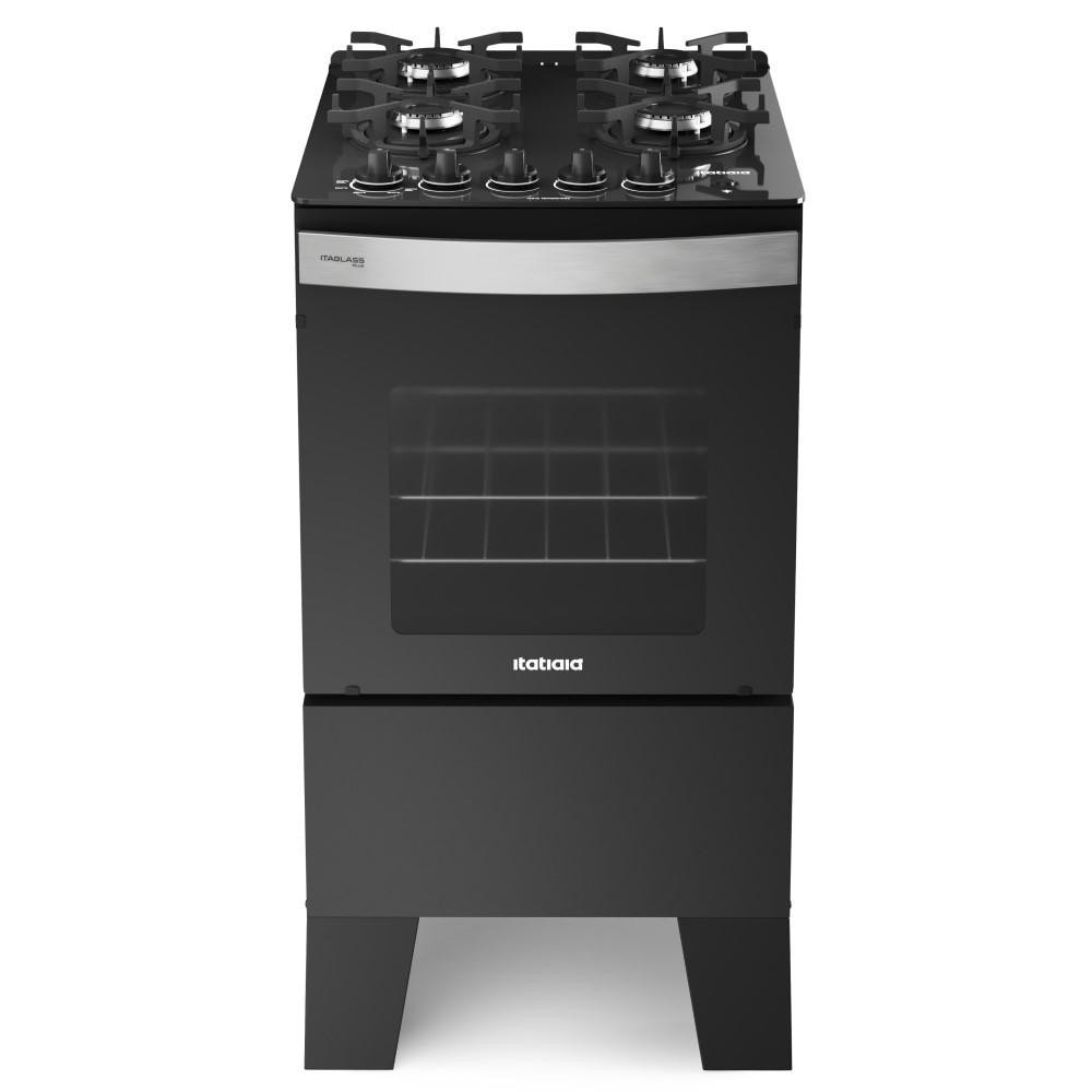 Imagem do Fogao 4 Bocas Itatiaia Itaglass Plus Preto 127v 220v