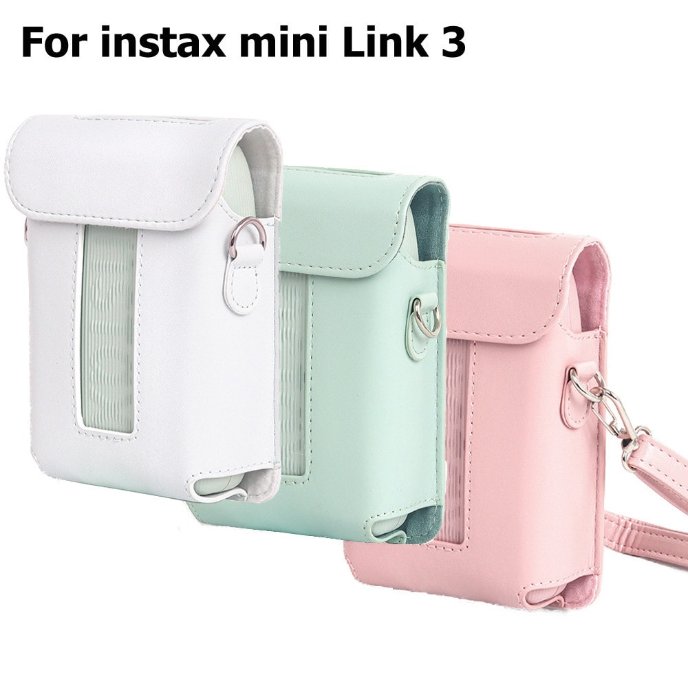 Imagem do Bolsa De Couro Pu Para Fujifilm Instax Mini Link 3 Pritner