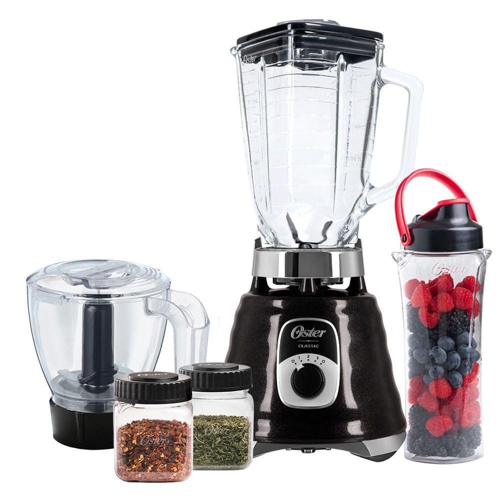 Imagem do Kit Oster New Osterizer Liquidificador E Acessorios Black 220v