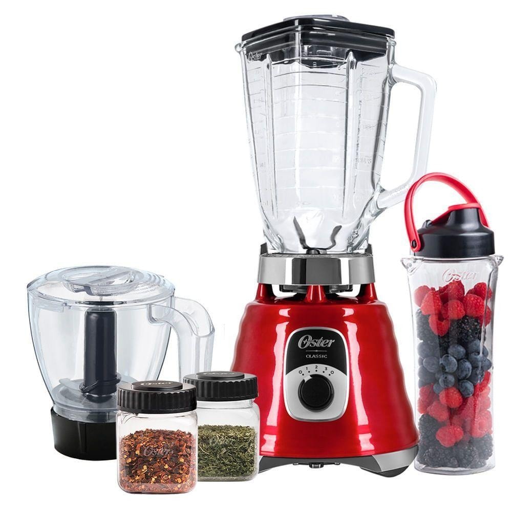 Imagem do Kit Oster New Osterizer Liquidificador E Acessorios Vermelho 110v