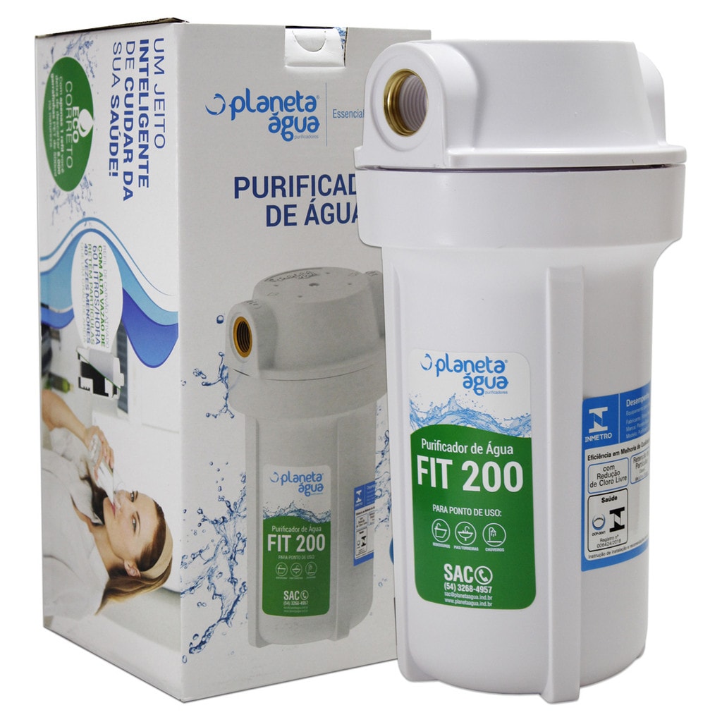 Imagem do Filtro De Agua Fit 200 7 Rosca 1 2 Com Elemento Filtrante